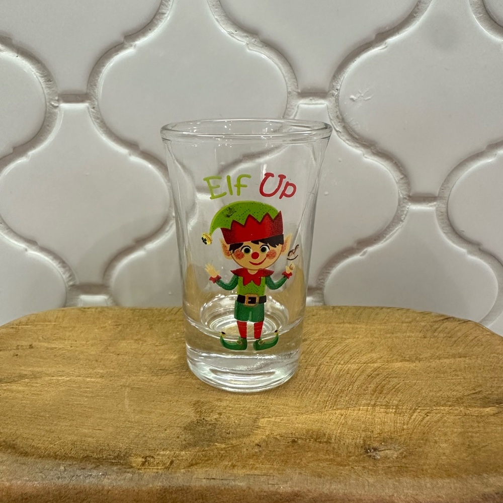 Elf Up Holiday Shot Glass